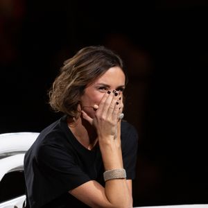 Exclusif - Isabelle Ithurburu lors de l'enregistrement de l'émission "La chanson secrète N°14", présentée par Nikos Aliagas et diffusée le 26 décembre sur TF1, à Paris le 9 décembre 2025. © Jacovides-Moreau/Bestimage