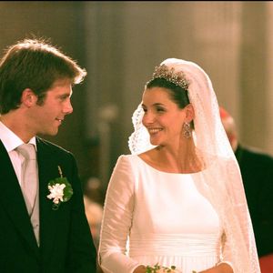 Mariage du prince Emmanuel-Philibert de Savoie et de Clotilde Courau le 25 septembre 2003 à la basilique Sainte-Marie des Anges à Rome  AGENCE / BESTIMAGE