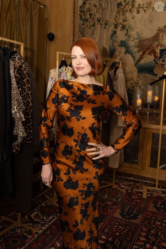 Exclusif - Elodie Frégé - Présentation de la nouvelle collection de la marque Oud automne/hiver 2025-2026 dans les salons des restaurants Lafayette à Paris. Le 3 février 2025.
© Jeremy Melloul / Bestimage