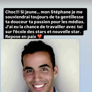 "Choc !!! Si jeune... Mon Stéphane, je me souviendrai toujours de ta gentillesse, ta douceur, ta passion pour les médias. J'ai eu la chance de travailler avec toi sur "L'école des stars" et "Nouvelle Star". Repose en paix", a-t-elle commenté en partageant une photo de lui.

Laurie Cholewa rend hommage à Stéphane, ancien candidat de "Koh-Lanta" qu'elle a bien connu.