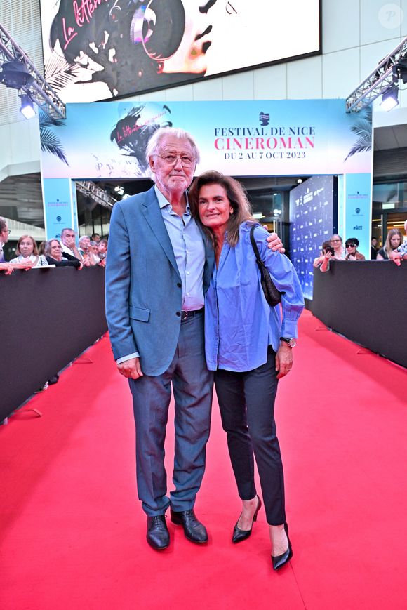 Pierre Gagnaire et sa femme Sylvie durant la cérémonie de clôture et remise des prix de la 5eme édition du Nice Festival CinéRoman au cinéma Pathé Gare du Sud à Nice, le 7 octobre 2023. © Bruno Bebert/Pool Nice/Bestimage