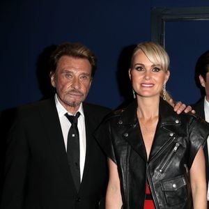 Johnny Hallyday et sa femme Laeticia - Avant-première de 'Salaud on t'aime' à l'UGC Normandie sur les Champs-Elysées à Paris le 31 mars 2014.  
© DOMINIQUE JACOVIDES / BESTIMAGE