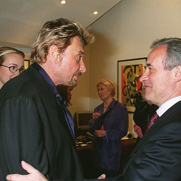 Vernissage de l'exposition Michele Morgan - Johnny Hallyday et Jean Tiberi RINDOFF-BORDE / BESTIMAGE