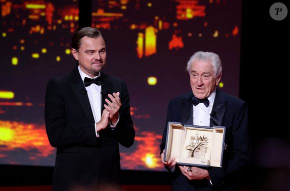 Leonardo DiCaprio, Robert De Niro (Palme d'Or d'honneur) - Cérémonie d'ouverture du 78ème Festival International du Film de Cannes, au Palais des Festivals à Cannes. Le 13 mai 2025.
© Borde-Jacovides-Moreau / Bestimage