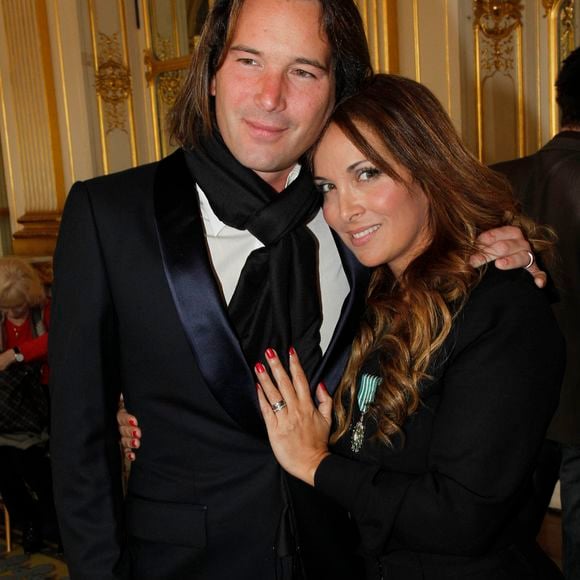 Hélène Ségara et Matthieu Lecat au ministère de la culture à Paris, le 4 mai 2012. Photo par BERTRAND RINDOFF PETROFF / BESTIMAGE