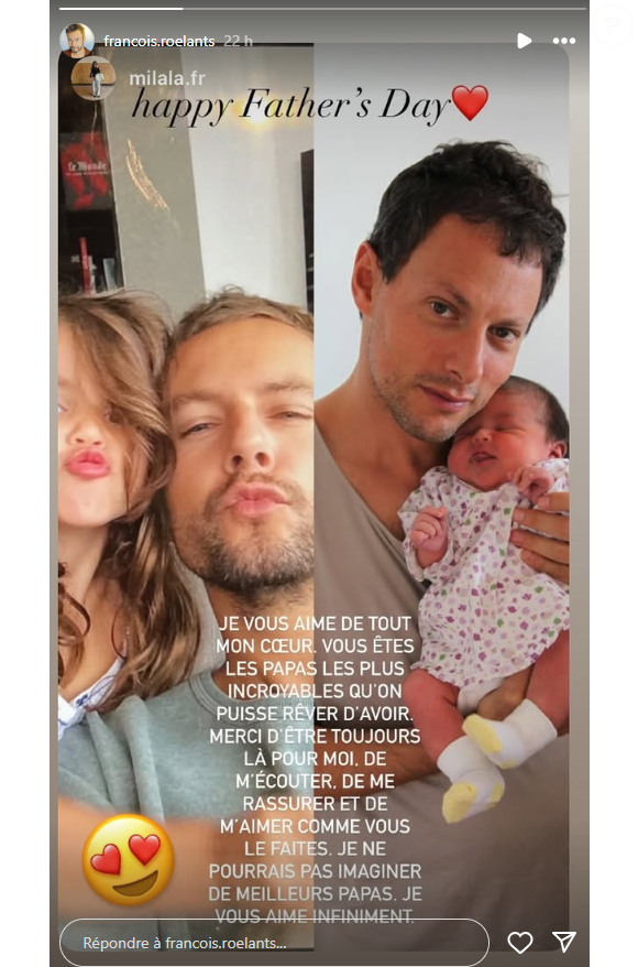 L'une des filles de Marc-Olivier Fogiel et François Roelents célèbre ses papas sur Instagram