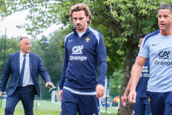 Antoine Griezmann - Entraînement de l’équipe de France de football à Clairefontaine le 2 septembre 2024. Baptiste Autissier / Panoramic / Bestimage