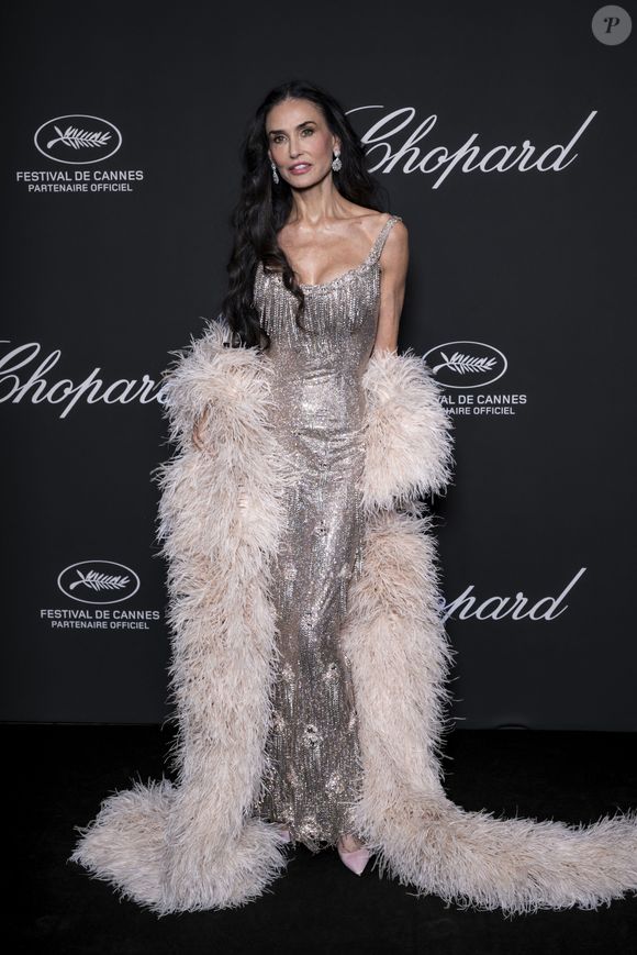 Demi Moore au dîner du Trophée Chopard au Carlton Beach Club lors du 79ème Festival International du Film de Cannes le 15 mai 2026.

© Olivier Borde / Bestimage