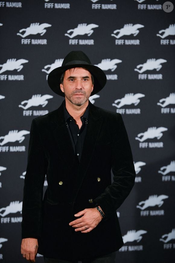 Samuel Benchetrit lors du photocall du film Le Chien au Festival du Film Francophone à Namur, Belgique, le 5 octobre 2017. Photo de Gys/Reporters/ABACAPRESS.COM