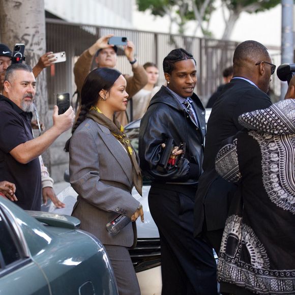 Exclusif - Rihanna et A$AP Rocky sortent du tribunal de Los Angeles le 7 février 2025 @Backgrid USA / Bestimage
