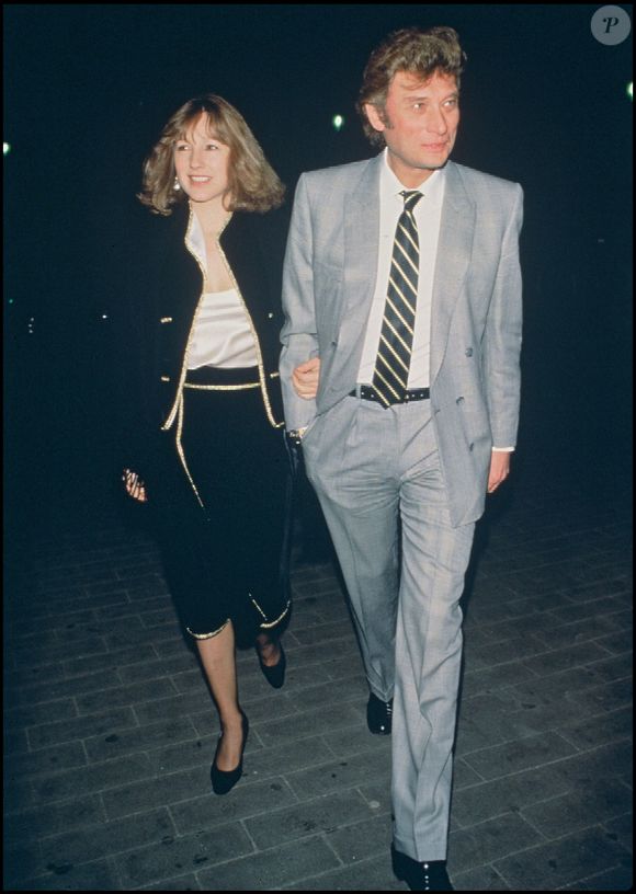 Johnny Hallyday et Nathalie Baye après le pièce de théâtre 'Désire" © Rindoff-Paterson/ BestImage