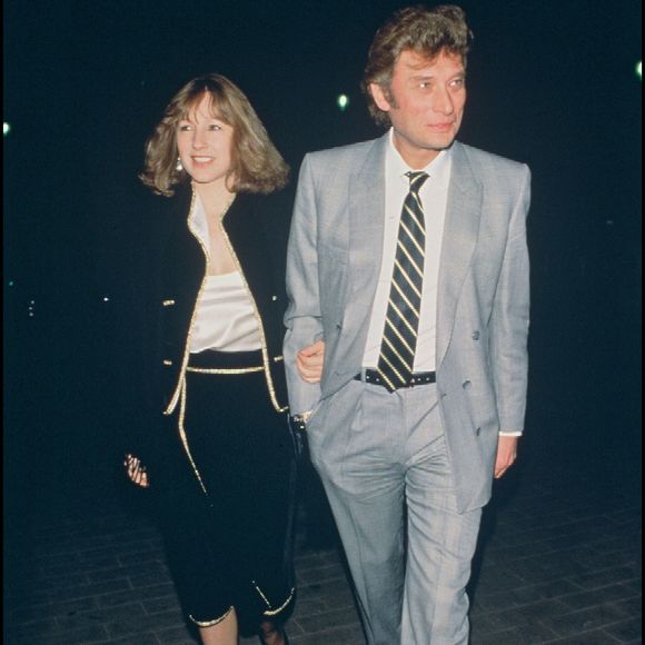 Johnny Hallyday et Nathalie Baye après le pièce de théâtre 'Désire" © Rindoff-Paterson/ BestImage