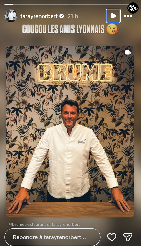 C'est sur Instagram que l'annonce a été officialisée. Le restaurant lyonnais Brume a partagé plusieurs clichés du chef. 

Norbert Tarayre signe la nouvelle carte du restaurant Brume