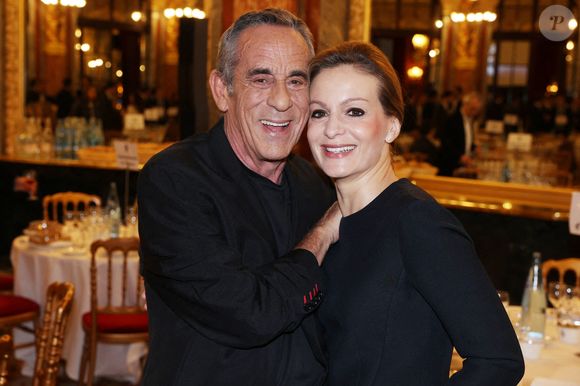 Exclusive - Thierry Ardisson et son épouse Audrey Crespo-Mara célèbrent son 74e anniversaire lors du " Grand prix des Agences de l'année - Dîner des Rois Mages " organisé à l'hôtel InterContinental Opera le 06 janvier 2023 à Paris, France. Photo by Jerome Dominé/ABACAPRESS.COM