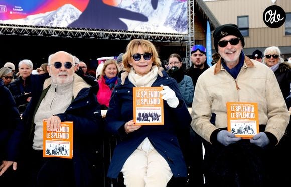 Gérard Jugnot, Marie-Anne Chazel et Thierry Lhermitte - Séance de dédicaces du livre "Le Splendid par le Splendid" à l'occasion du 29ème Festival International du Film de Comédie de l'Alpe d'Huez le 23 Janvier 2026. © Dominique Jacovides/Bestimage