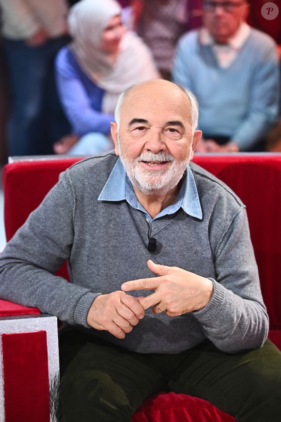 Exclusif - Gérard Jugnot - Enregistrement de l'émission Vivement dimanche consacrée à l'équipe du Splendid au studio Rive Gauche, presentée par Michel Drucker . Diffusion sur France 3 le 23/02/2025 . présentée par M.Drucker, diffusée le 23 février 2025 sur France 3.
© Guillaume Gaffiot / Bestimage
