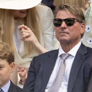 Le prince William, La princess Kate, le prince George et la princesse Charlotte assistent à finale homme du tournoi de tennis de Wimbledon le 13 juillet 2025. GOFF INF / BESTIMAGE