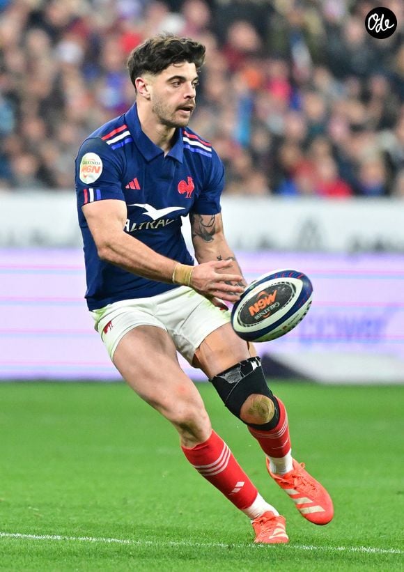 Romain Ntamack lors du match du Tournoi des Six Nations opposant la France à l'Écosse (35-16) au Stade de France à Saint-Denis, Seine Saint-Denis, France, le 15 mars 2025.

© Christian Liewig/Bestimage