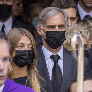 Stella Belmondo, Paul Belmondo - Sorties - Obsèques de Jean-Paul Belmondo en l'église Saint-Germain-des-Prés, à Paris le 10 septembre 2021.
© Cyril Moreau / Bestimage