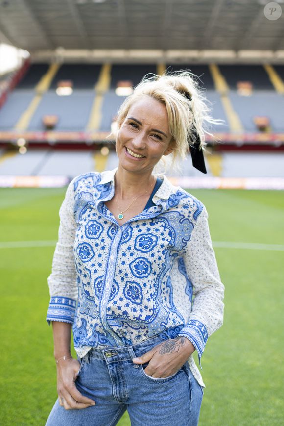 Exclusif - Élodie Gossuin - 3ème édition de la rencontre de football caritative "Match des héros" entre le "RC Lens Légendes" et "L'équipe Unicef" au stade Bollaert-Delelis à Lens le 6 juin 2023.
© Pierre Perusseau / Bestimage