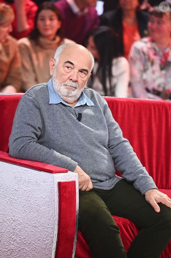 Exclusif - Gérard Jugnot - Enregistrement de l'émission Vivement dimanche consacrée à l'équipe du Splendid au studio Rive Gauche, presentée par Michel Drucker . Diffusion sur France 3 le  23/02/2025 . présentée par M.Drucker, diffusée le 23 février 2025 sur France 3. 
© Guillaume Gaffiot / Bestimage
