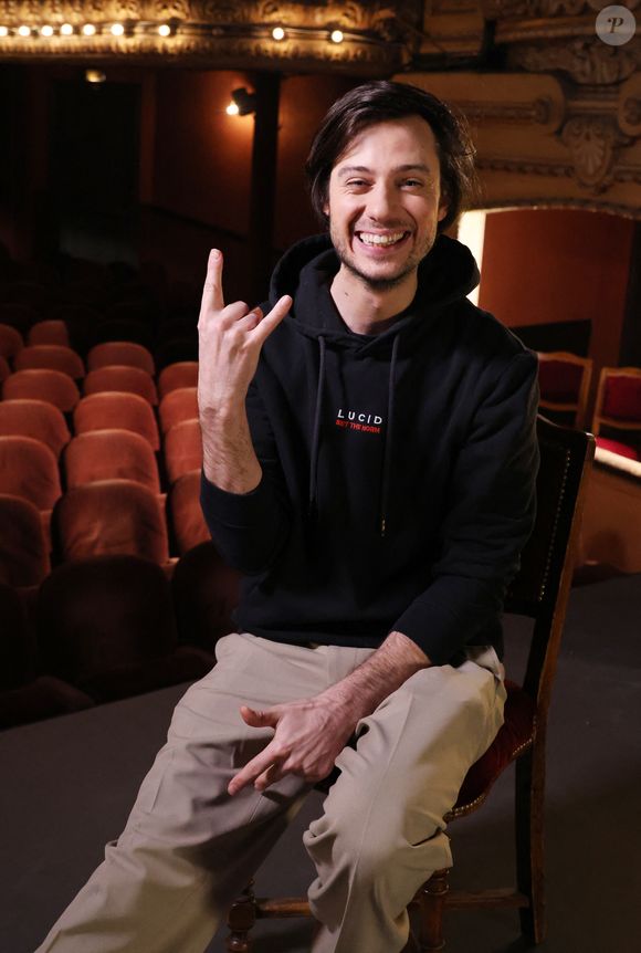Exclusif - Felix Radu lors de l'enregistrement de l'émission "Olympiascope" au théâtre Antoine, présentée par B.Montiel et diffusée le 24 juillet 2025, à Paris, le 18 février 2025. 
© Denis Guignebourg / Bestimage