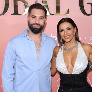 Kendji Girac, Eva Longoria - Photocall du "Global Gift Gala" sur la Môme Plage lors du 79ème Festival international du Film de Cannes le 20 mai 2026. © Denis Guignebourg/Bestimage