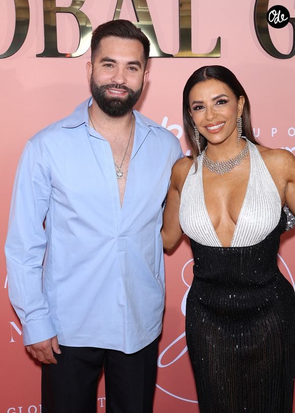 Kendji Girac, Eva Longoria - Photocall du "Global Gift Gala" sur la Môme Plage lors du 79ème Festival international du Film de Cannes le 20 mai 2026. © Denis Guignebourg/Bestimage