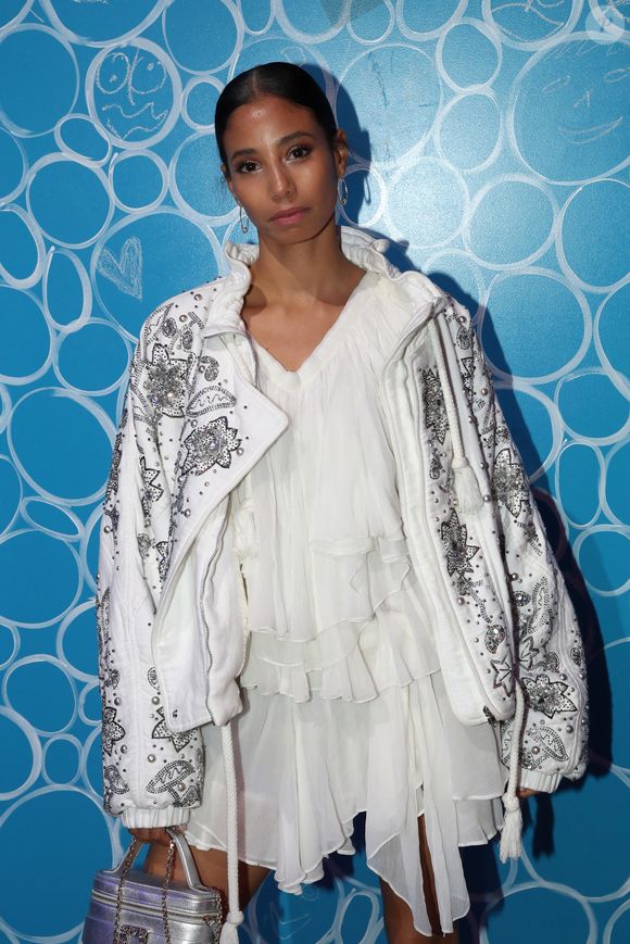 Hajiba Fahmy  - Soirée Ruinart au Palais de Tokyo pour le lancement de sa collaboration artistique avec l'artiste plasticien J. Hein. La Maison Ruinart a confié sa Carte Blanche 2022 à J. Hein qui a imaginé une installation artistique traduisant son parcours sensoriel en Champagne : "Right Here, Right Now". A Paris le 31 Mars 2022. © Bertrand Rindoff/Bestimage