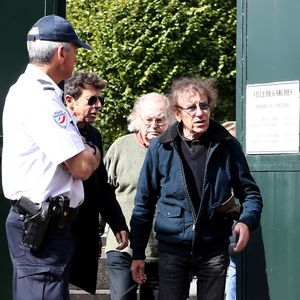 Alain Souchon aux funérailles de Guy Beart à Garches le 21 septembre 2015. Photo by ABACPARESS.COM