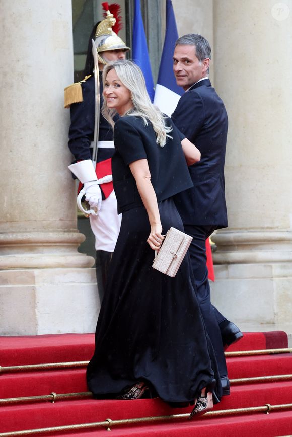Rodolphe Saadé, Pdg de CMA CGM et sa femme Véronique Albertini - Arrivées des personnalités au dîner d’État en l’honneur du président brésilien et de sa femme au palais présidentiel de l’Élysée à Paris le 5 juin 2025.

© Jacovides / Moreau / Bestimage