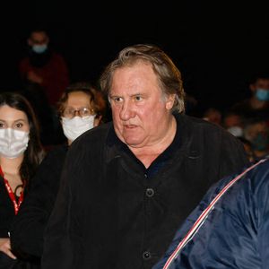 Gérard Depardieu lors du Festival Premiers Plans à Angers le 28 janvier 2022 pour la présentation du film "Umani" © Laetitia Notarianni / Bestimage