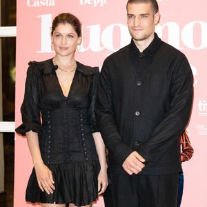 Laetitia Casta et Louis Garrel au photocall de L'Homme fidèle (A Faithful Man) à Rome, en Italie, le 5 avril 2019. Photo by ABACAPRESS.COM