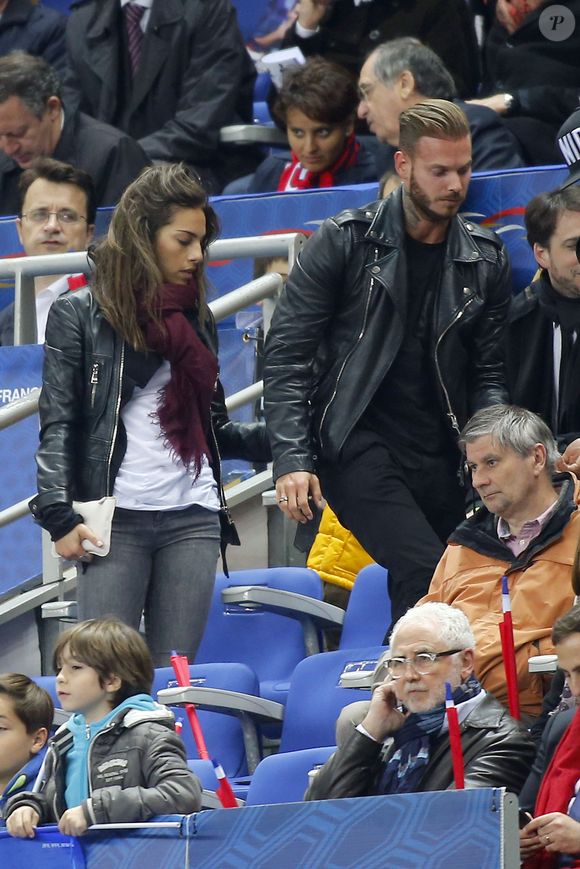 M.Pokora (Matt Pokora) et Scarlett assistent au match amical France-Norvège au Stade de France à Saint-Denis le 27 mai 2014. © Agence / Bestimage