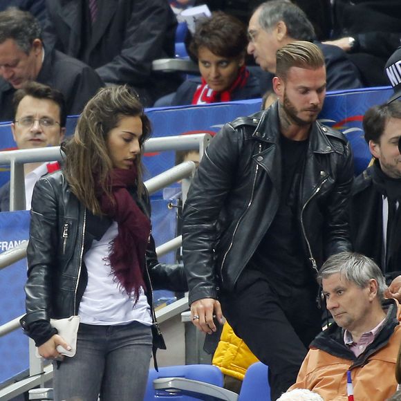 M.Pokora (Matt Pokora) et Scarlett assistent au match amical France-Norvège au Stade de France à Saint-Denis le 27 mai 2014. © Agence / Bestimage