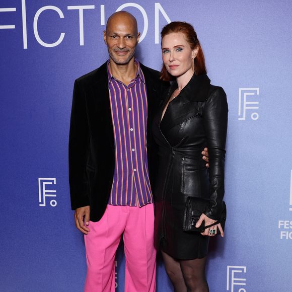 Audrey Fleurot et son compagnon Djibril Glissant sur le tapis rouge lors de la 28ème édition du festival de la Fiction à la Rochelle le 17 septembre 2026. © Denis Guignebourg / Bestimage