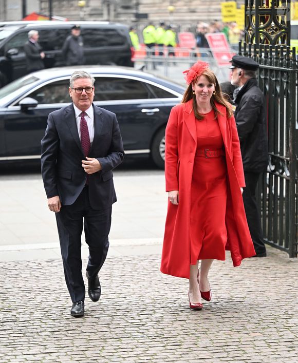 Sir Keir Starmer et Angela Rayner. - La famille royale britannique célèbre le 76ème Commonwealth Day à l'abbaye de Westminster à Londres, le 10 mars 2025.