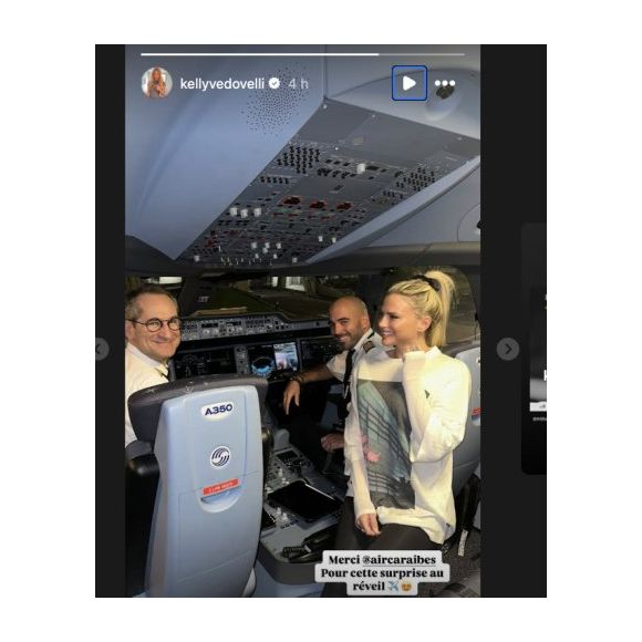 Sur Instagram, Kelly Vedovelli a montré la jolie surprise à laquelle elle a eu droit dans l'avion. 

Kelly Vedovelli - Instagram