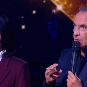 Karima Charni et Nikos Aliagas. lors du prime de la "Star Academy 2025" sur TF1 le 14 novembre 2025 sur TF1.