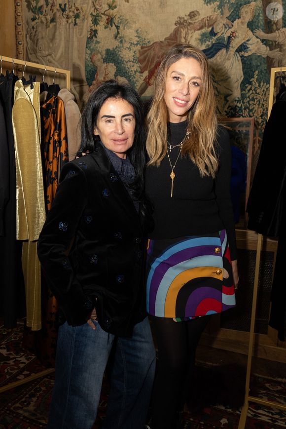 Exclusif - Paule Gabrielle et son amie Claudine de chez GDB - Présentation de la nouvelle collection de la marque Oud automne/hiver 2025-2026 dans les salons des restaurants Lafayette à Paris. Le 3 février 2025.
© Jeremy Melloul / Bestimage