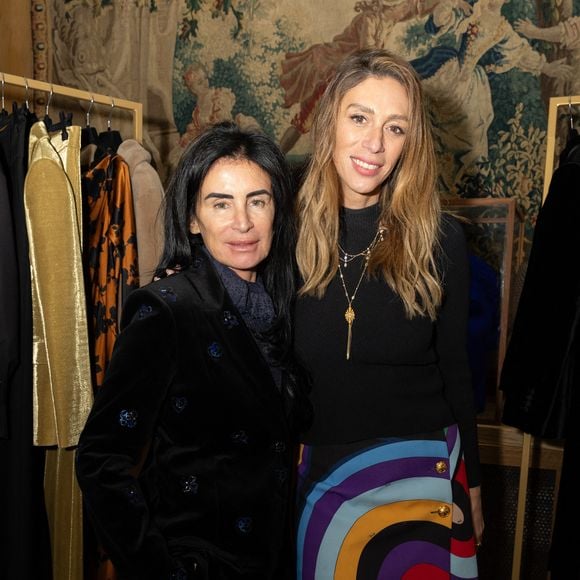 Exclusif - Paule Gabrielle et son amie Claudine de chez GDB - Présentation de la nouvelle collection de la marque Oud automne/hiver 2025-2026 dans les salons des restaurants Lafayette à Paris. Le 3 février 2025.
© Jeremy Melloul / Bestimage
