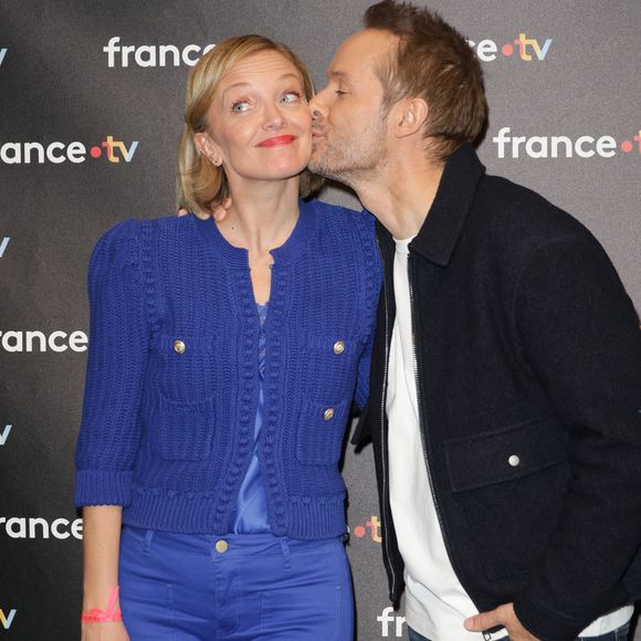 Maya Lauqué, Damien Thévenot - Photocall à l'occasion des 40 ans de l'émission "Télématin" au siège de France Télévisions à Paris le 6 février 2025.  © Coadic Guirec/Bestimage
