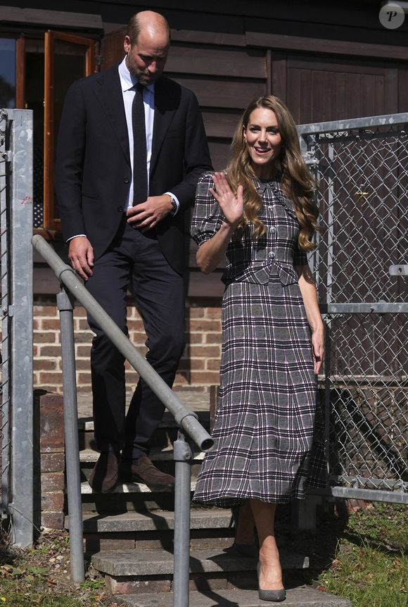 Le prince William, prince de Galles et Catherine Kate Middleton, princesse de Galles sont en visite à la fédération nationale des femmes à Sunningdale, dans le Berkshire le 8 septembre 2025.
©Alastair Grant / Pool / Julien Burton via Bestimage