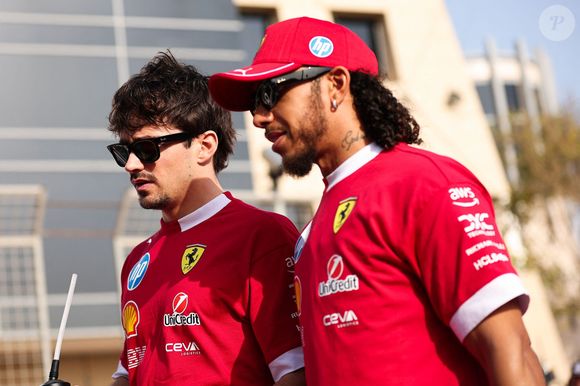 Formule 1 - Grand prix de Bahreïn 2025 - LECLERC Charles (mco), Scuderia Ferrari SF-25, portrait and HAMILTON Lewis (gbr), Scuderia Ferrari SF-25, portrait during the Formula 1 Gulf Bahrain Grand Prix 2025, 4th round of the 2025 FIA Formula One World Championship from April 11 to 13, 2025 on the Bahrain International Circuit, in Sakhir, Bahrain -