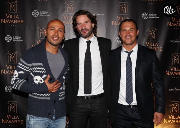 Eric Judor, Frédéric Beigbeder et un ami à Pau en 2011. ©Bestimage