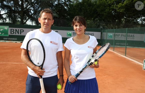 Exclusif - Estelle Denis et Daniel Riollo - 26ème édition du Trophée des personnalités en marge des Internationaux de Tennis de Roland Garros à Paris, Frnce, le 8 juin 2018. © Denis Guignebourg/Bestimage