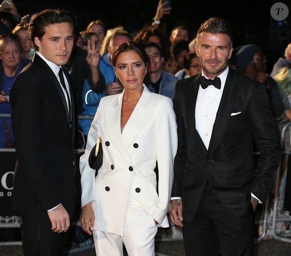 Brooklyn Beckham, Victoria Beckham, David Beckham - Soirée "GQ Men of the Year" Awards à Londres le 3 septembre 2019. AGENCE / BESTIMAGE
