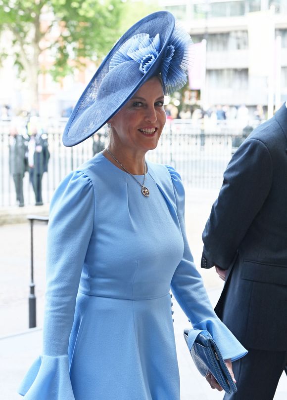 Sophie Rhys-Jones, duchesse d'Edimbourg - La famille royale britannique et les personnalités assistent à un service d'action de grâce à l'abbaye de Westminster à Londres, à l'occasion du 80ème anniversaire du jour de la Victoire en Europe (VE Day), le 8 mai 2025. GOFF INF / BESTIMAGE