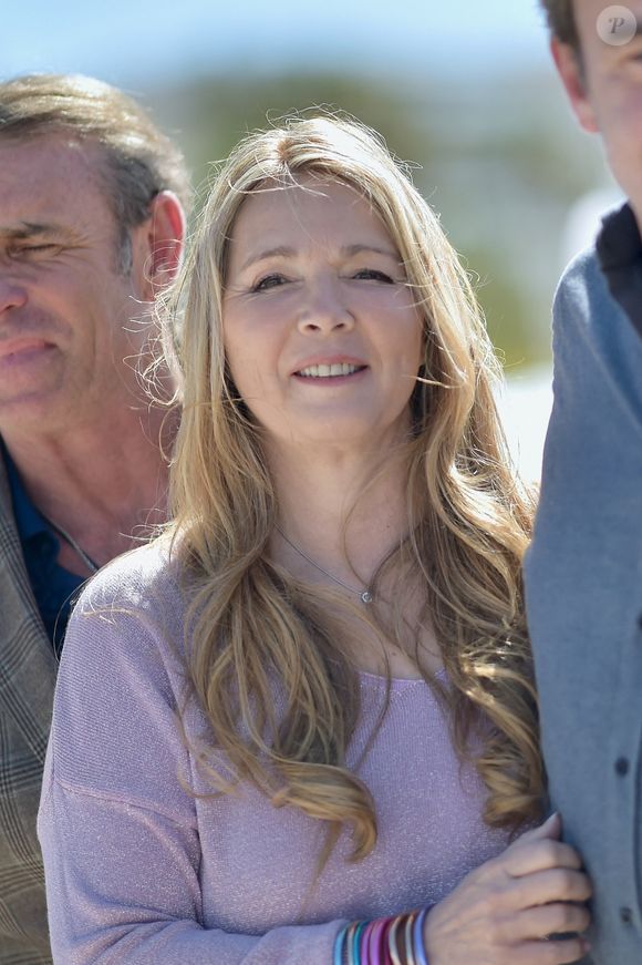 Helene Rolles au Photocall Les Mysteres de l'Amour lors de la deuxième journée du 6ème Festival International de Cannes à Cannes, France, le 15 avril 2023. Photo par Franck Castel/ABACAPRESS.COM