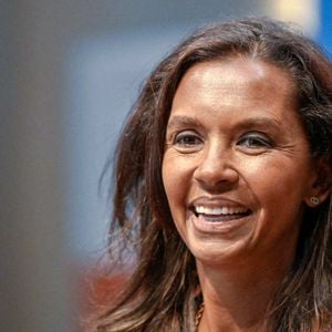 Karine Lemarchand lors de l'événement 'L' amour est tout près' visant à réunir les agriculteurs et les chaînes de supermarchés à l'Hôtel de Région Sud à Marseille, France, le 30 avril 2025. Photo par Laurent Coust/ABACAPRESS.COM